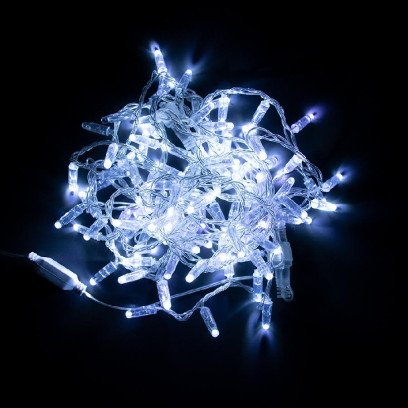 Гірлянда вулична STARLIGHT лінійна білий Flash 100LED IP44 прозорий 5м, 000057272