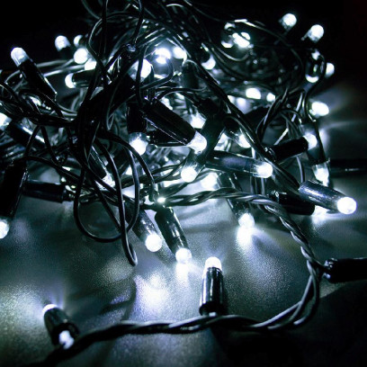 Гірлянда вулична STARLIGHT лінійна білий Flash 100LED IP44 чорний 5м, 000057273