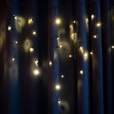 Гірлянда вулична STARLIGHT бахрома теплий-білий Flash 75LED IP44 чорний 2x0.7м