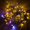 Гірлянда вулична STARLIGHT бахрома жовтий/білий Flash 75LED IP44 чорний 2x0.7м, 000057265