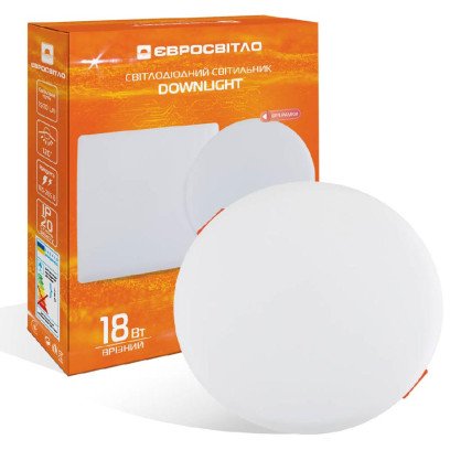 Світильник точковий врізний Євросвітло 18Вт коло LED-R-120-18 4200К., 000057946
