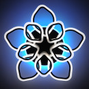 Светодиодная акриловая люстра с пультом LD3398-10 BK+CR+RGB, LD3398-10 BK-CR-RGB