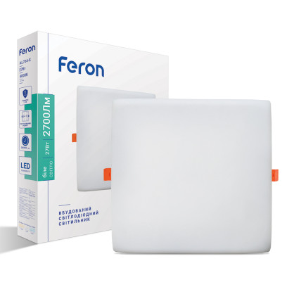 Світлодіодний вбудований світильник Feron AL704-S 27Вт 4000K білий, 7110