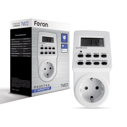 Розетка з таймером Feron TM22, 555