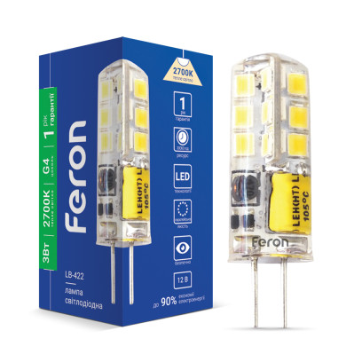 Світлодіодна лампа Feron LB-422 3Вт 12V G4 2700K, 4810