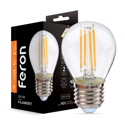 Світлодіодна лампа Feron Filament LB-162 7Вт E27 2700K, 6941