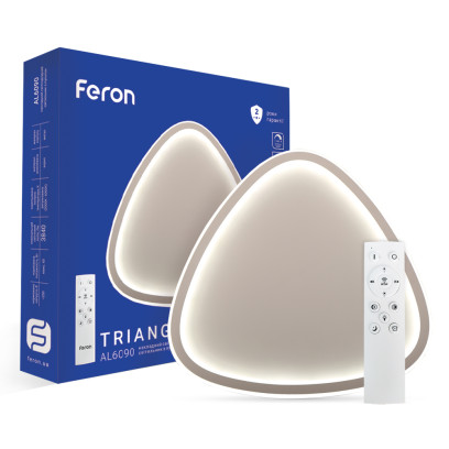 Світлодіодна накладна люстра Feron AL6090 TRIANGLE 60Вт білий, 7669