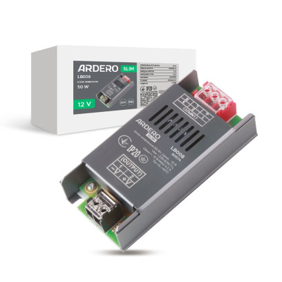 Блок живлення для LED стрічки Ardero LB008 12В 50Вт, 8459