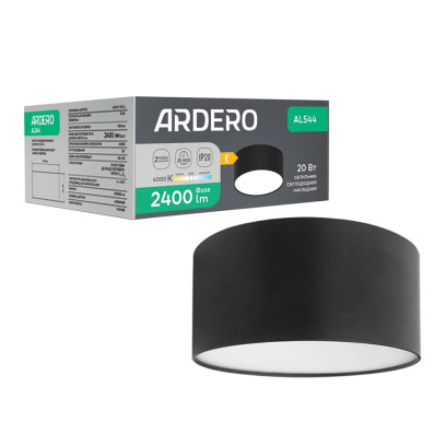 Світлодіодний накладний світильник Ardero AL544 20Вт 4000K чорний, 8592