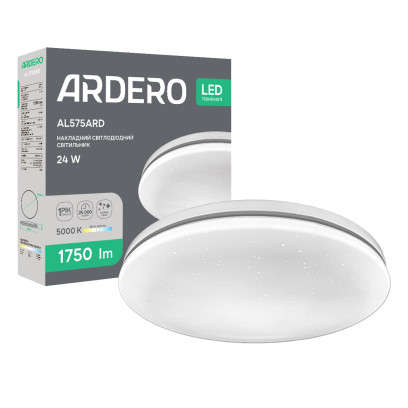 Світлодіодний накладний світильник Ardero AL575ARD SILVER 24Вт 5000K, 8605