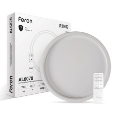Світлодіодна накладна люстра Feron AL6070 RING 70Вт білий