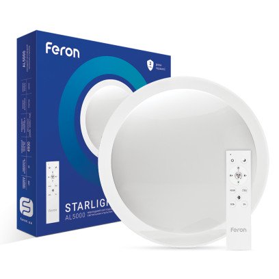 Світлодіодній накладний світильник Feron AL5000 STARLIGHT 60Вт з RGB, 6396