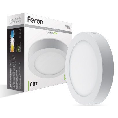 Світлодіодний накладний світильник Feron AL504 6Вт 4000K білий, 6658