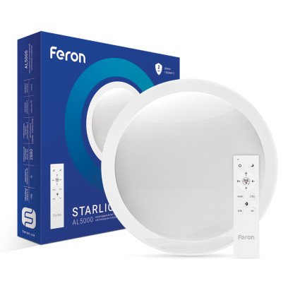 Світлодіодний світильник Feron AL5000 STARLIGHT 36Вт з RGB білий, 6732