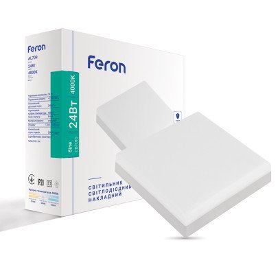Світлодіодний накладний світильник Feron AL709 24Вт 4000K білий, 7686
