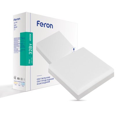 Світлодіодний накладний світильник Feron AL709 32Вт 4000K білий, 7689