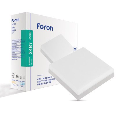 Світлодіодний накладний світильник Feron AL709 24Вт 6500K білий, 7688