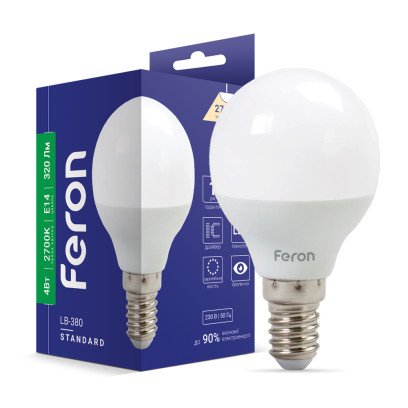 Світлодіодна лампа Feron LB-380 4Вт E14 2700K, 4912