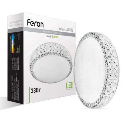 Світлодіодний накладний світильник Feron AL538 33Вт 5000K білий, 6699