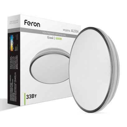 Світлодіодний накладний світильник Feron AL554 33Вт 4000K білий, 6728