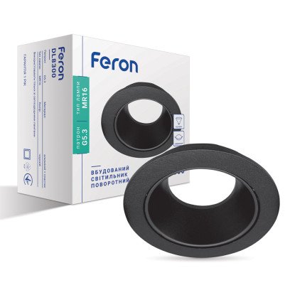 Вбудований поворотний світильник Feron DL8300 під лампу графіт, 6763