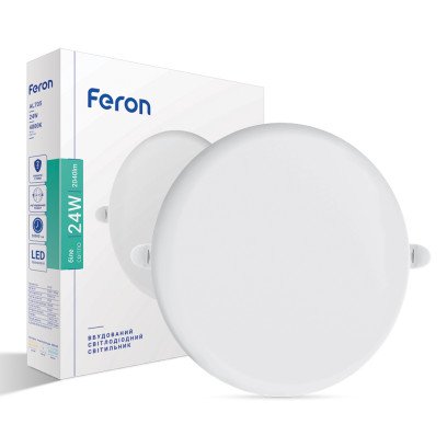 Світлодіодний вбудований світильник Feron AL705 24Вт 4000K білий, 6923
