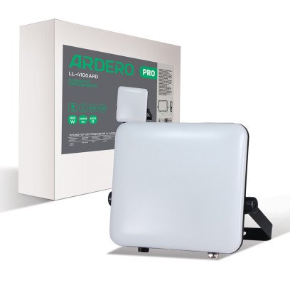 Світлодіодний прожектор Ardero LL-4100ARD PRO 100Вт 6500K чорний, 8081