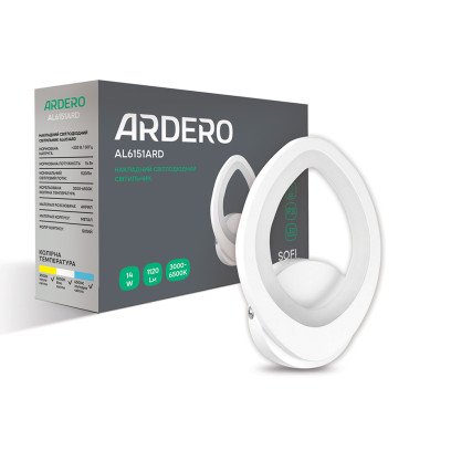 Світлодіодний накладний світильник Ardero AL6151ARD SOFI 14Вт білий, 8104