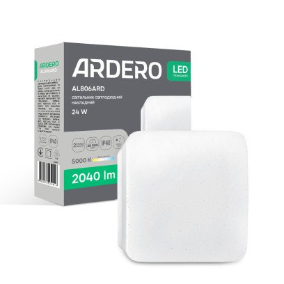 Світлодіодний накладний світильник Ardero AL806ARD 24Вт 5000K білий, 8173
