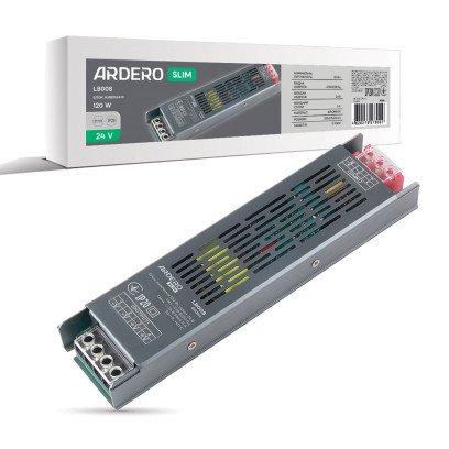 Блок живлення для LED стрічки Ardero LB008 24В 120Вт IP20 (80304), 8179