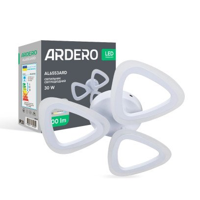 Світлодіодний накладний світильник Ardero AL6553ARD CLOVER 30Вт 5000K білий, 8366