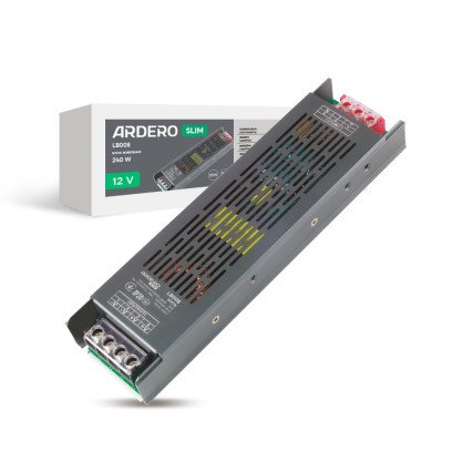 Блок живлення для LED стрічки Ardero LB008 12В 240Вт, 8463