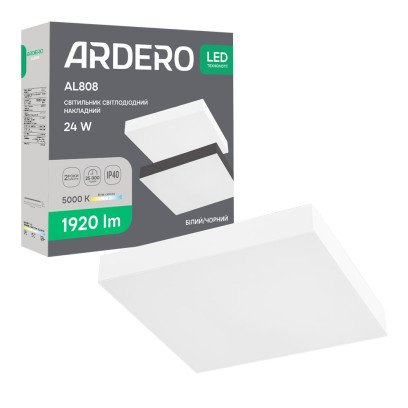 Світлодіодний накладний світильник Ardero AL808 24Вт 5000K білий, 8518