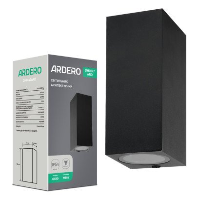 Архітектурний накладний світильник Ardero DH0147ARD під лампу чорний, 8608