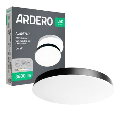 Світлодіодний накладний світильник Ardero AL6087ARD TREND 36Вт чорний, 8529