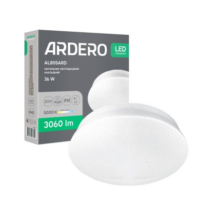 Світлодіодний накладний світильник Ardero AL805ARD 36Вт 5000K білий, 8170