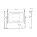 Світлодіодний прожектор Feron LL-9020 20Вт 6400K чорний, 6859