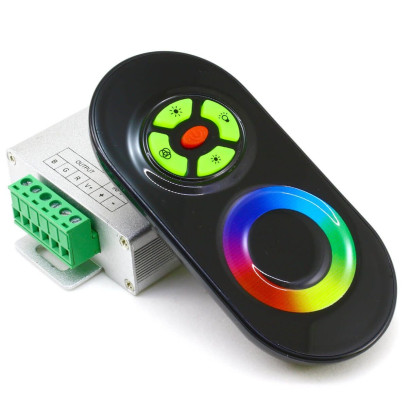 Контролер RGB PROLUM (RF; 5K; сенсорний; 18A; ЧИП; Чорний), 402003