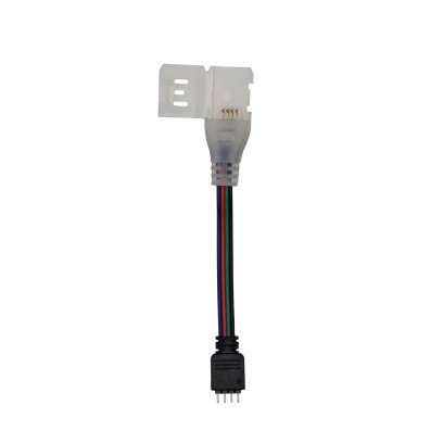 Коннектор PROLUM™ для неону RGB 6x12, Провод + 1 зажим, 501084