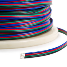 Провод PROLUM™ для RGB LED ленты 4х0.35 мм(100 м)