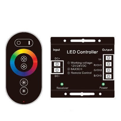 Контролер RGB Full-TOUCH 24А, Чорний, 402037