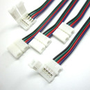 Конектор PROLUM™ для LED стрічки 10 мм, RGB + 2 затискача, 503008