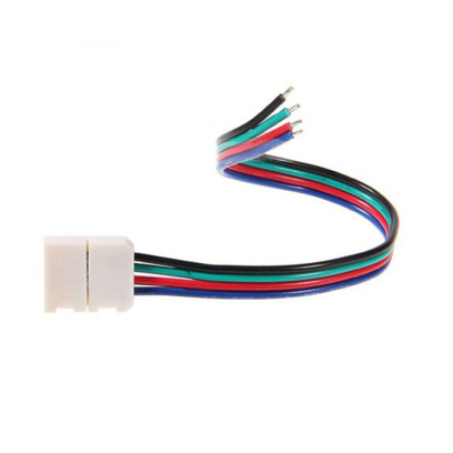 Кабель PROLUM™ для ленты 5050, RGB, 10 мм, + 1 зажим, 503007