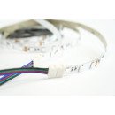 Кабель PROLUM™ для стрічки 5050, RGB, 10 мм, + 1 затиск, 503007
