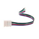Кабель PROLUM™ для стрічки 5050, RGB, 10 мм, + 1 затиск, 503007