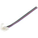 Кабель PROLUM™ для стрічки 5050, RGB, 10 мм, + 1 затиск, 503007