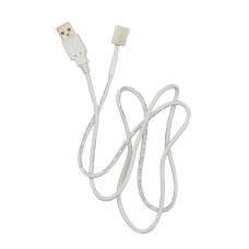 Кабель USB 2.0 Белый - Коннектор для ленты 8мм (1М)