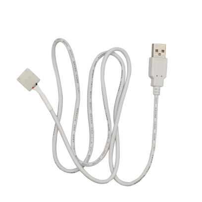 Кабель USB 2.0 Белый - Коннектор для ленты 10мм (1М), 503054
