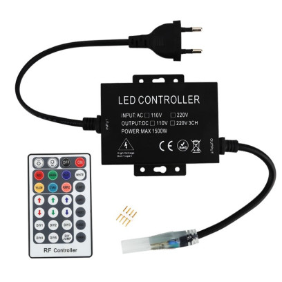 Контролер 220V NEON RGB 10х20 - AC-2 (1500W; RF; 28K), 402031
