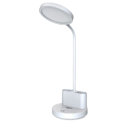 LED лампа настільна LEBRON L-TL-L-40, 5W, 4100K, Li-ion 1200mAh, біла, USB, 15-13-40